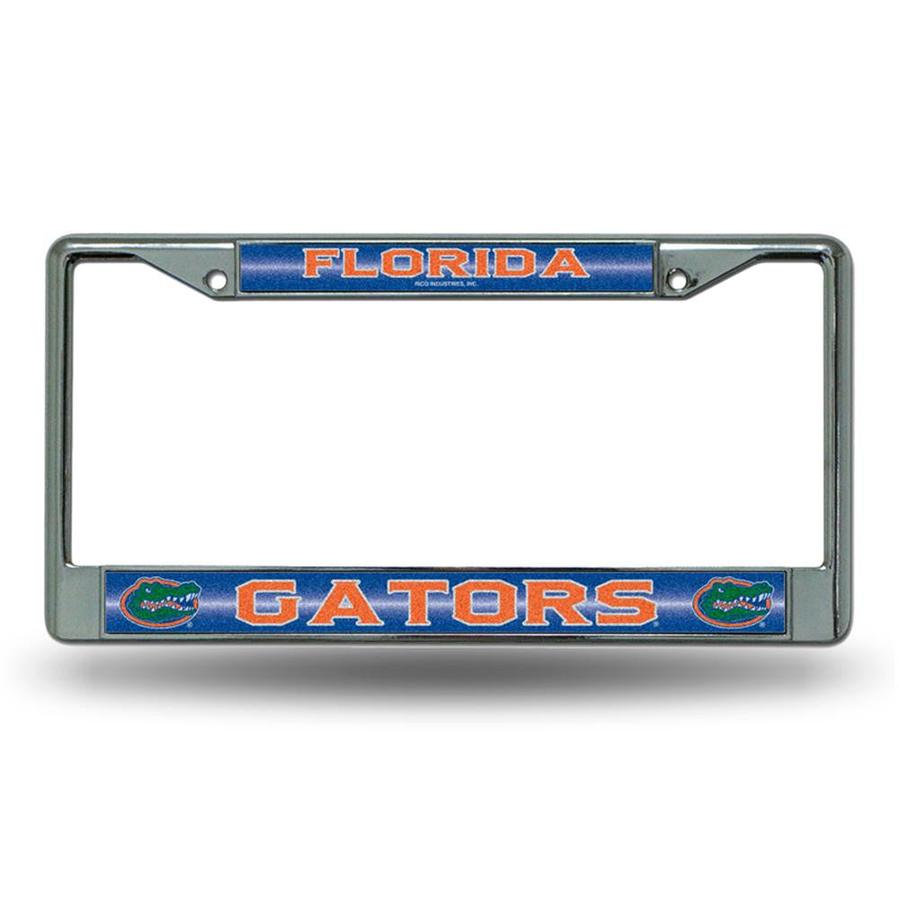 Florida Gators Ncaa Bling Glitter Chrome License Plate Frame