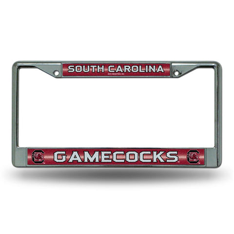 South Carolina Gamecocks Ncaa Bling Glitter Chrome License Plate Frame