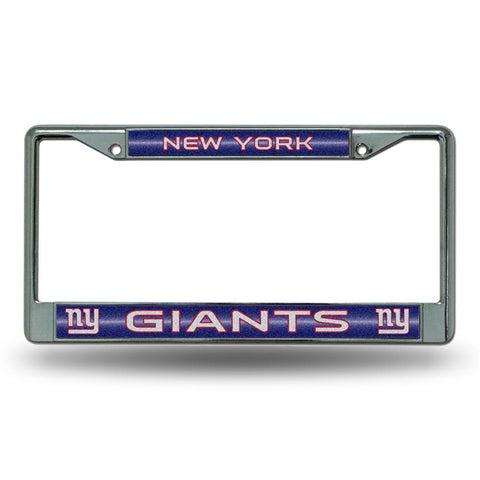 New York Giants NFL Bling Glitter Chrome License Plate Frame