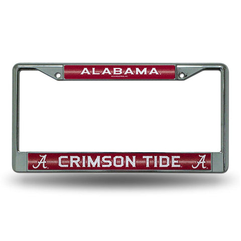 Alabama Crimson Tide Ncaa Bling Glitter Chrome License Plate Frame