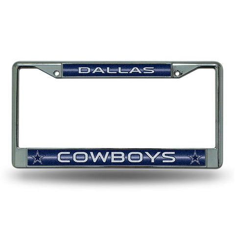 Dallas Cowboys NFL Bling Glitter Chrome License Plate Frame