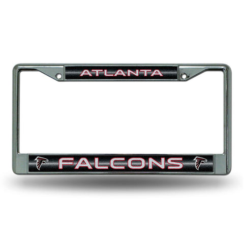 Atlanta Falcons NFL Bling Glitter Chrome License Plate Frame