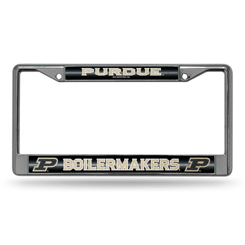 Purdue Boilermakers Ncaa Bling Glitter Chrome License Plate Frame