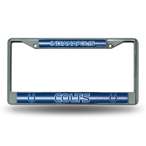 Indianapolis Colts NFL Bling Glitter Chrome License Plate Frame