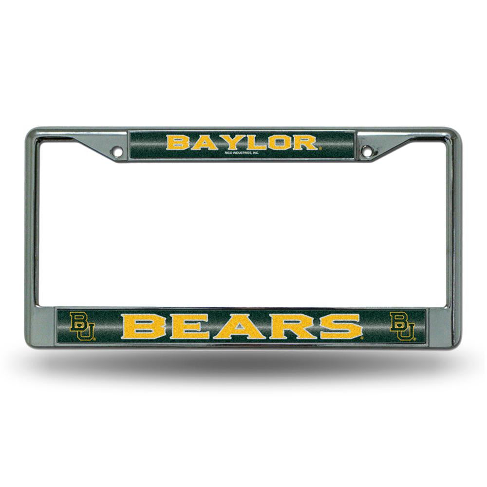 Baylor Bears Ncaa Bling Glitter Chrome License Plate Frame