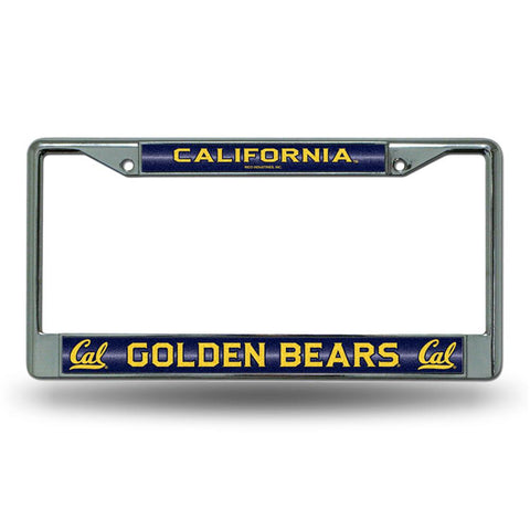 Cal Golden Bears Ncaa Bling Glitter Chrome License Plate Frame