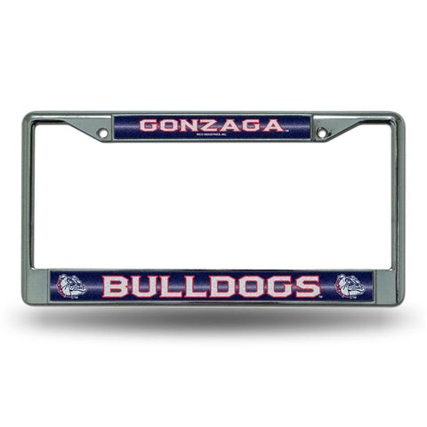 Gonzaga Bulldogs Ncaa Bling Glitter Chrome License Plate Frame