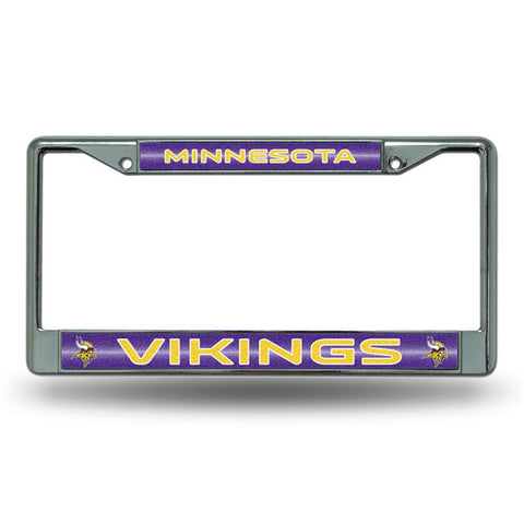 Minnesota Vikings NFL Bling Glitter Chrome License Plate Frame