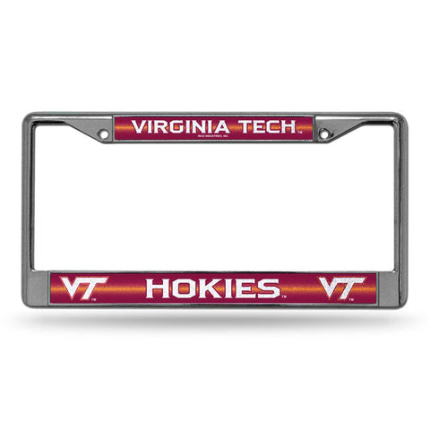 Virginia Tech Hokies Ncaa Bling Glitter Chrome License Plate Frame