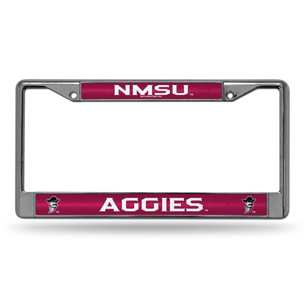 New Mexico State Aggies Ncaa Bling Glitter Chrome License Plate Frame