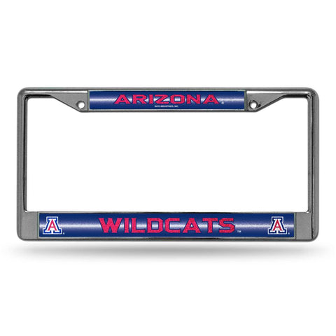 Arizona Wildcats Ncaa Bling Glitter Chrome License Plate Frame