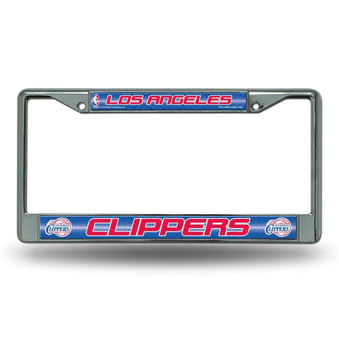 Los Angeles Clippers NBA Bling Glitter Chrome License Plate Frame