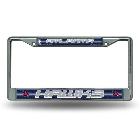 Atlanta Hawks NBA Bling Glitter Chrome License Plate Frame