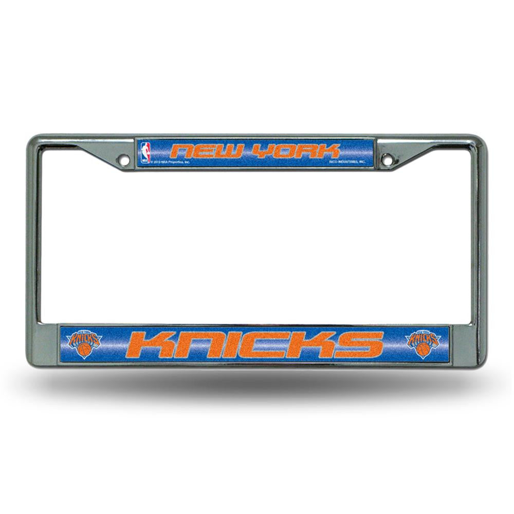 New York Knicks NBA Bling Glitter Chrome License Plate Frame