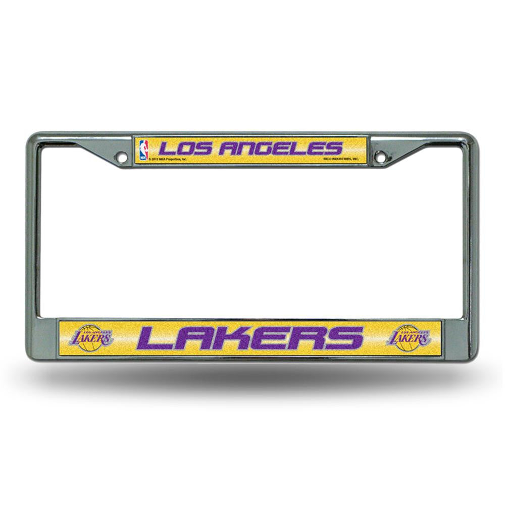 Los Angeles Lakers NBA Bling Glitter Chrome License Plate Frame