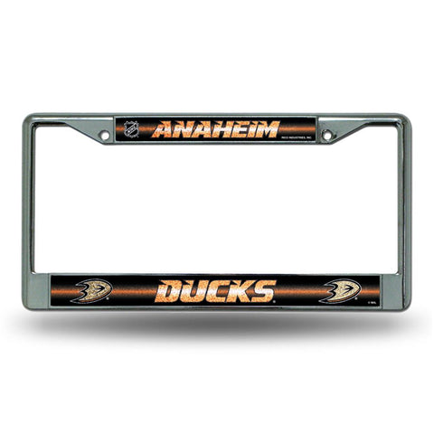 Anaheim Ducks NHL Bling Glitter Chrome License Plate Frame