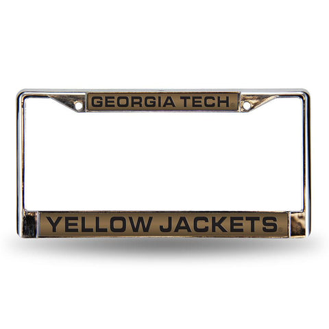 Georgia Tech Yellowjackets Ncaa Chrome Laser Cut License Plate Frame