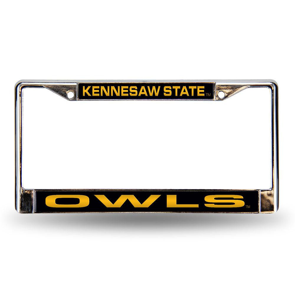 Kennesaw State Owls Ncaa Chrome Laser Cut License Plate Frame