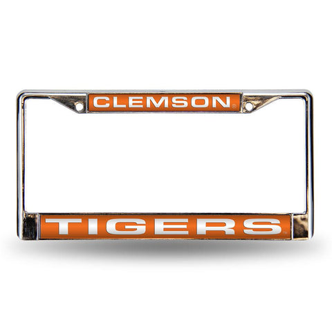 Clemson Tigers Ncaa Chrome Laser Cut License Plate Frame