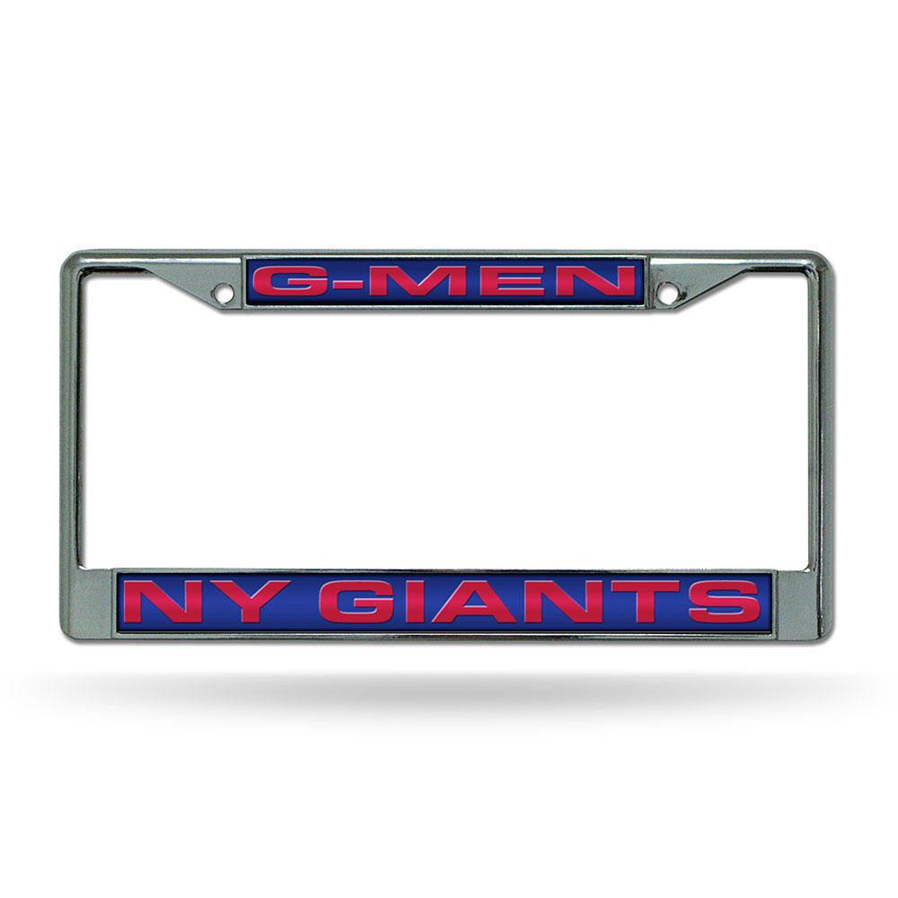 New York Giants NFL Chrome Laser Cut License Plate Frame