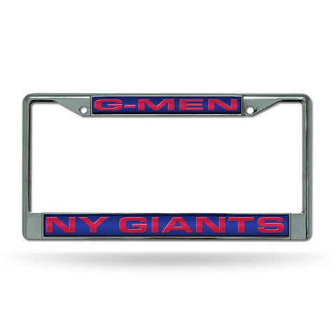 New York Giants NFL Chrome Laser Cut License Plate Frame