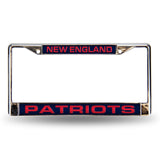 New England Patriots NFL Laser Chrome License Plate Frame