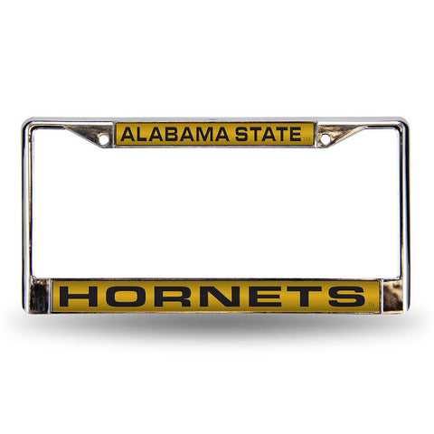 Alabama State Hornets Ncaa Chrome Laser Cut License Plate Frame