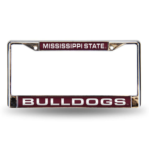 Mississippi State Bulldogs Ncaa Chrome Laser Cut License Plate Frame