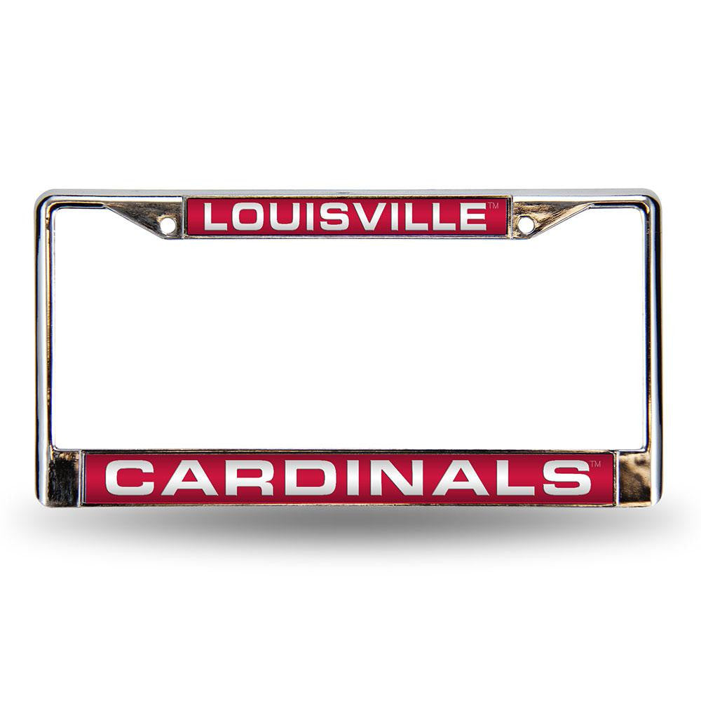 Louisville Cardinals Ncaa Chrome Laser Cut License Plate Frame