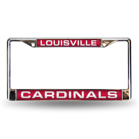 Louisville Cardinals Ncaa Chrome Laser Cut License Plate Frame