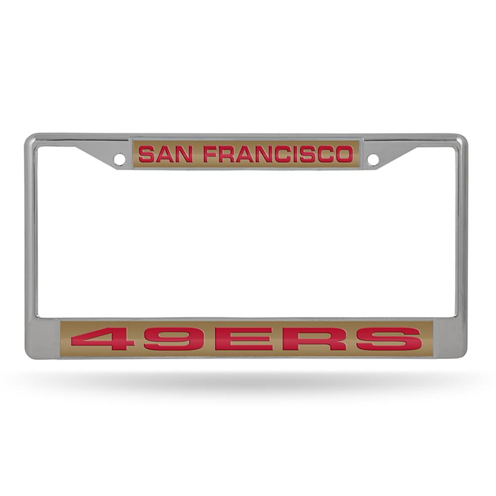 San Francisco 49ers Nfl Chrome Laser Cut License Plate Frame