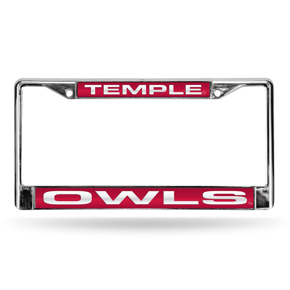 Temple Owls Ncaa Laser Chrome Frame