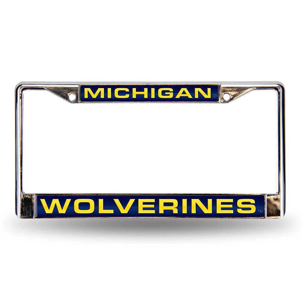 Michigan Wolverines Ncaa Chrome Laser Cut License Plate Frame