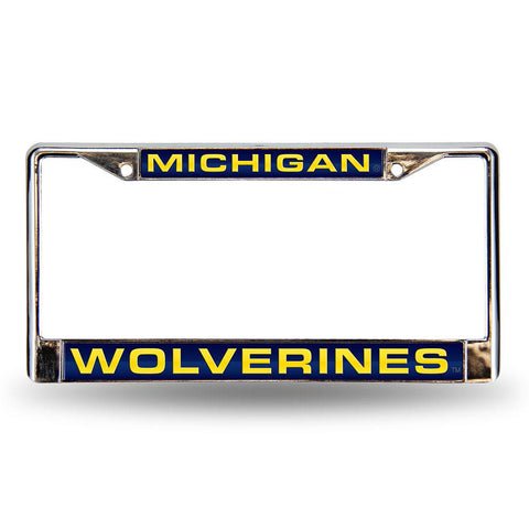 Michigan Wolverines Ncaa Chrome Laser Cut License Plate Frame