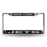 New York Jets NFL Laser Chrome Frame