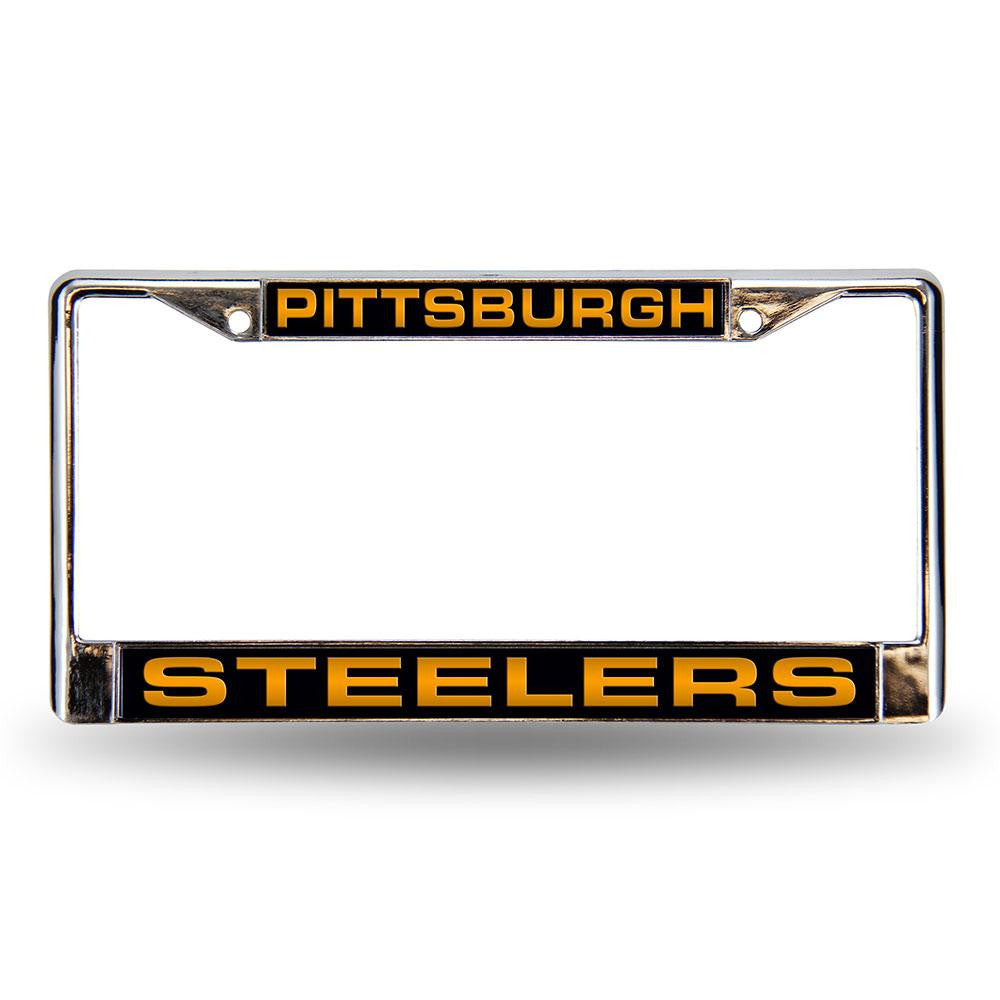 Pittsburgh Steelers NFL Laser Chrome License Plate Frame