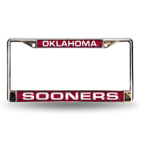 Oklahoma Sooners Ncaa Chrome Laser Cut License Plate Frame