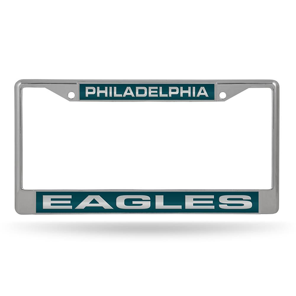 Philadelphia Eagles Nfl Chrome Laser Cut License Plate Frame