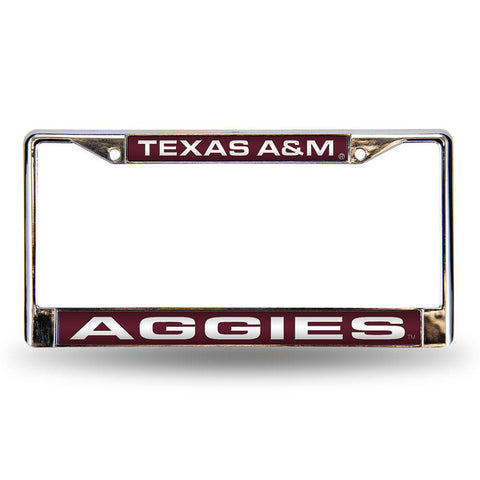 Texas A&m Aggies Ncaa Chrome Laser Cut License Plate Frame