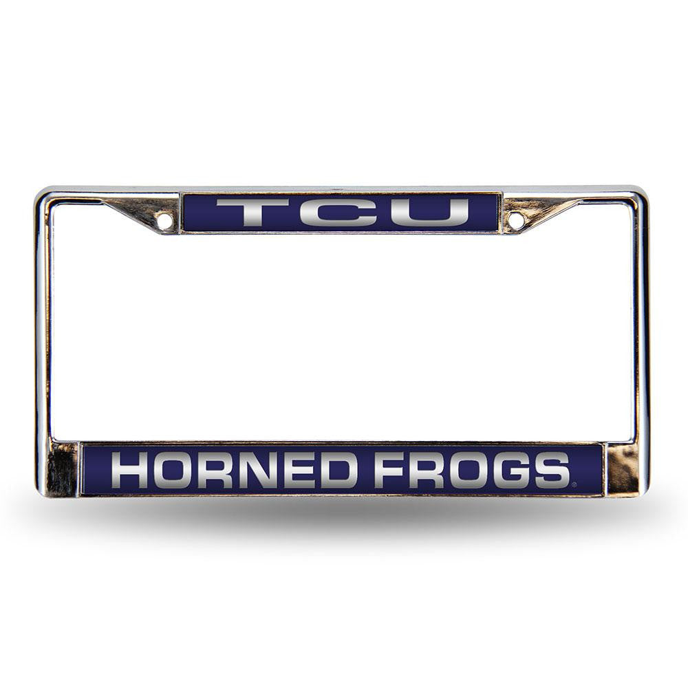 Texas Christian Horned Frogs Ncaa Laser Chrome Frame