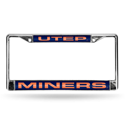 Utep Miners Ncaa Chrome Laser Cut License Plate Frame