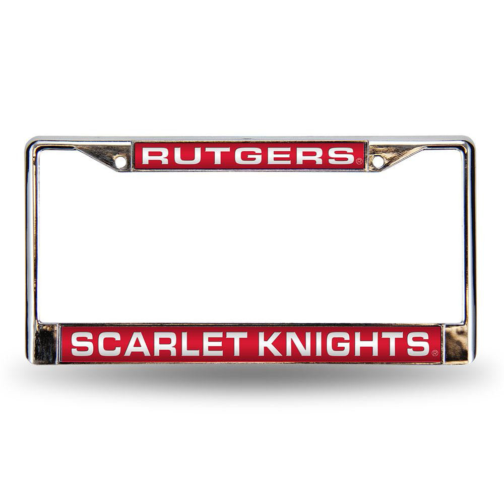 Rutgers Scarlet Knights Ncaa Chrome Laser Cut License Plate Frame