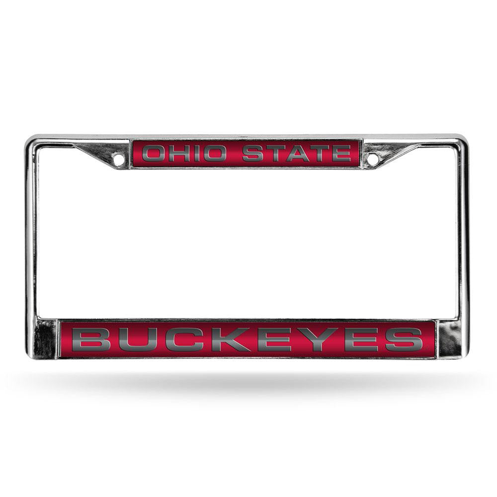 Ohio State Buckeyes Ncaa Chrome Laser Cut License Plate Frame