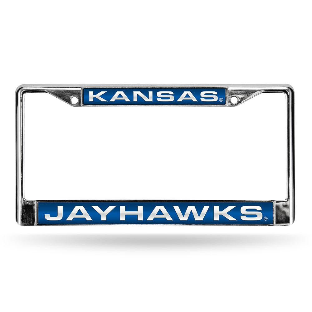 Kansas Jayhawks Ncaa Chrome Laser Cut License Plate Frame