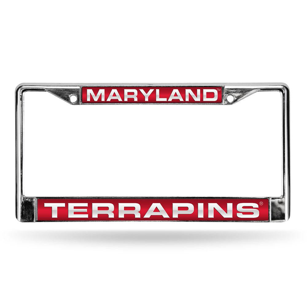 Maryland Terps Ncaa Chrome Laser Cut License Plate Frame