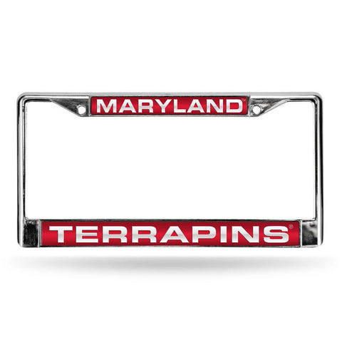 Maryland Terps Ncaa Chrome Laser Cut License Plate Frame