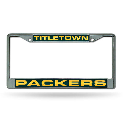 Green Bay Packers NFL Chrome Laser Cut License Plate Frame