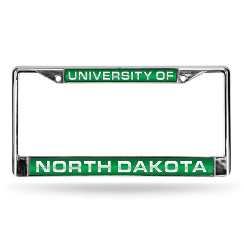 North Dakota Fighting Sioux Ncaa Chrome Laser Cut License Plate Frame