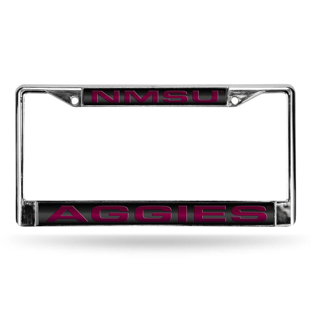 New Mexico State Aggies Ncaa Chrome Laser Cut License Plate Frame