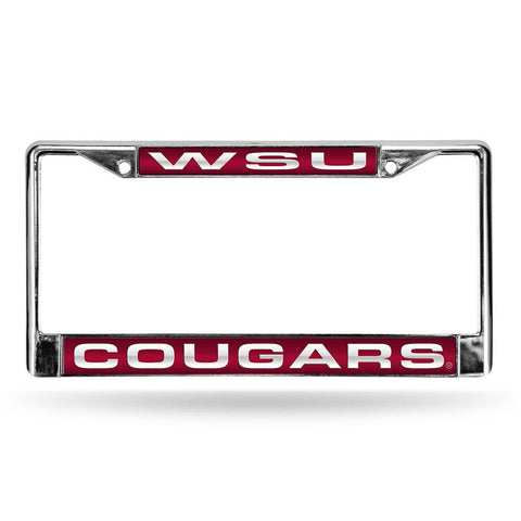 Washington State Cougars Ncaa Chrome Laser Cut License Plate Frame